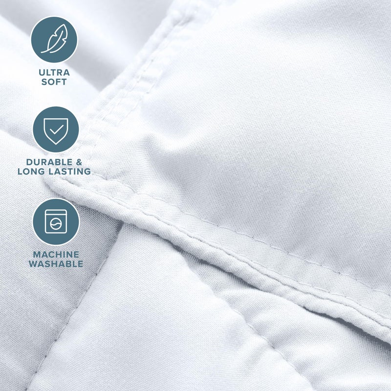 Bare Home Comforter Set - Full Size - Ultra-Soft - Goose Down Alternative - Premium 1800 Series - All Season Warmth (Full, White) - Image 5